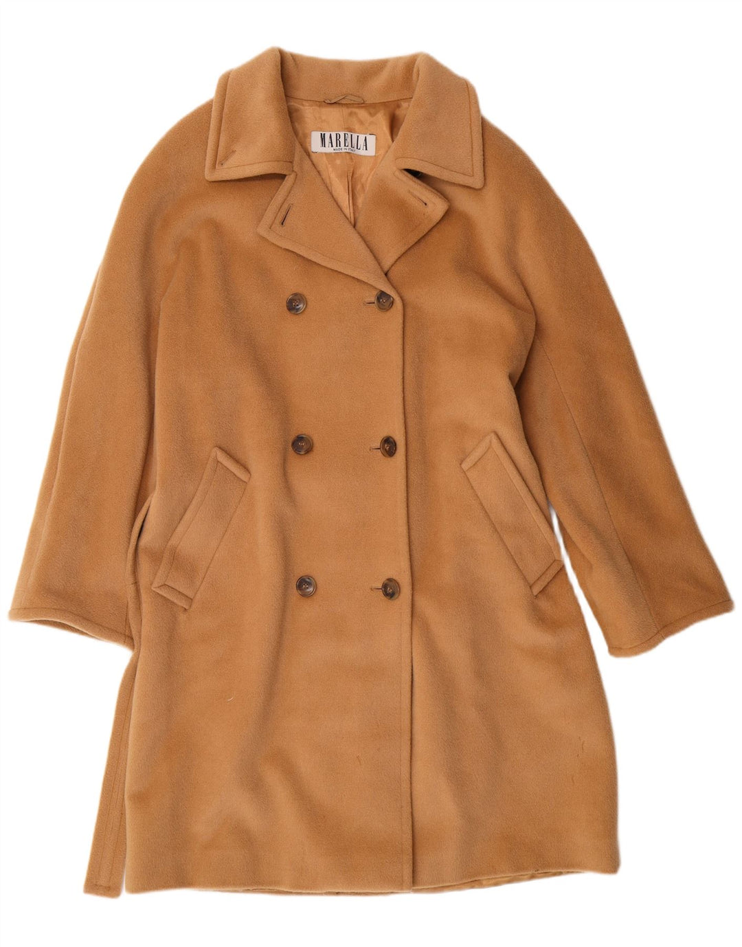Palton dublu pentru femei MARELLA UK 12 Medium Bej Lână virgină Clasic