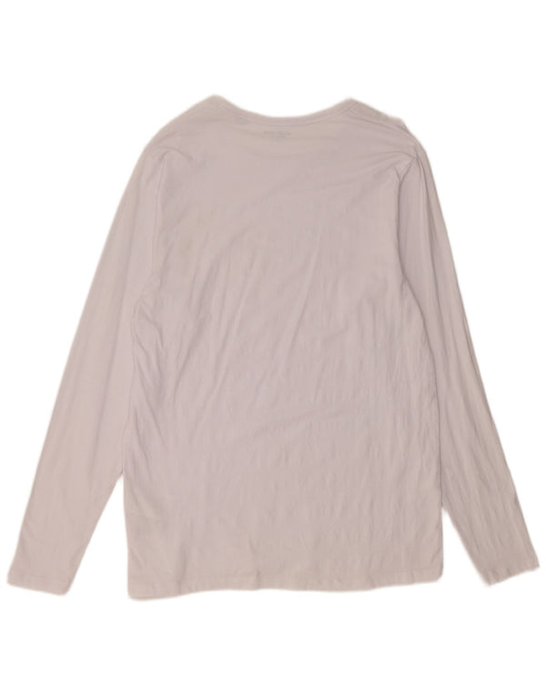 Jack & Jones Top pentru bărbați cu mânecă lungă XL, bumbac alb