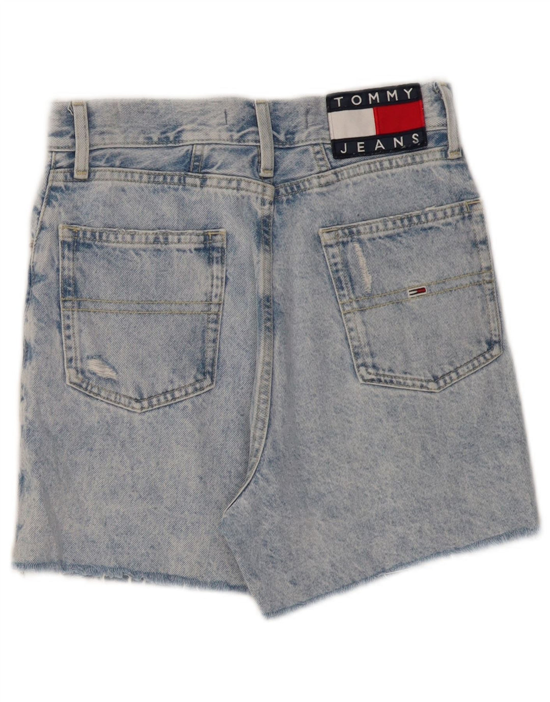 TOMMY HILFIGER Pantaloni scurți din denim cu talie înaltă pentru femei Mom Distressed W24 XS Blue