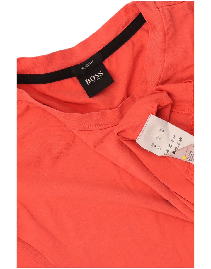 Tricou Hugo Boss pentru bărbați cu croială relaxată Top din bumbac portocaliu mediu