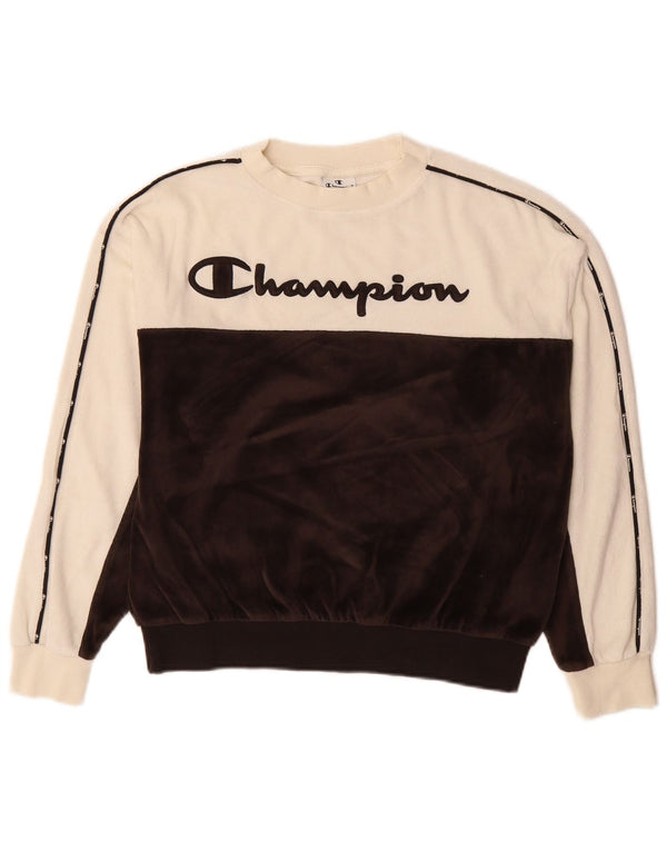 Pulover cu grafic supradimensionat Champion pentru femei UK 10 Mic Negru