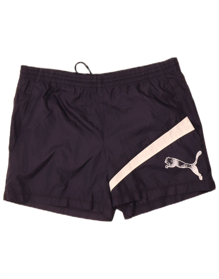 Pantaloni scurți de înot cu grafică Puma pentru bărbați, mari, bleumarin, poliester color bloc