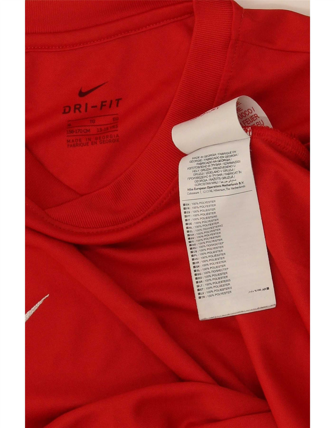 Tricou Nike Dri Fit pentru băieți Top 13-14 ani XL Poliester roșu