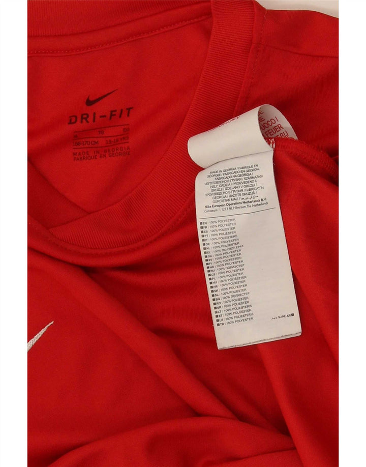 Tricou Nike Dri Fit pentru băieți Top 13-14 ani XL Poliester roșu