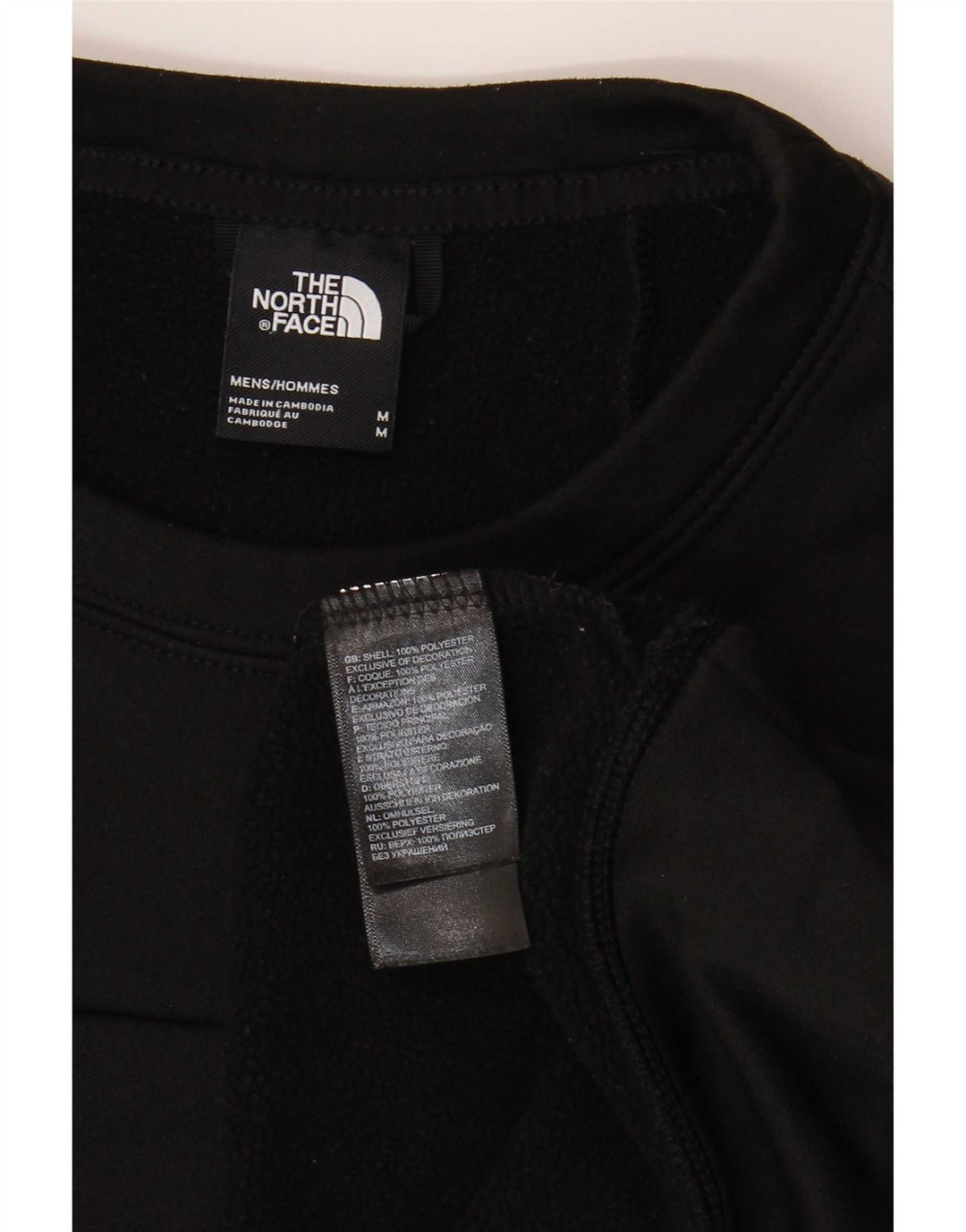 Pulover grafic pentru bărbați The North Face, poliester mediu negru