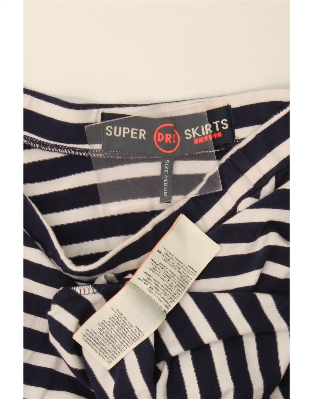 Fusta A-Line pentru femei Superdry Medium W28 Bleumarin, bumbac cu dungi