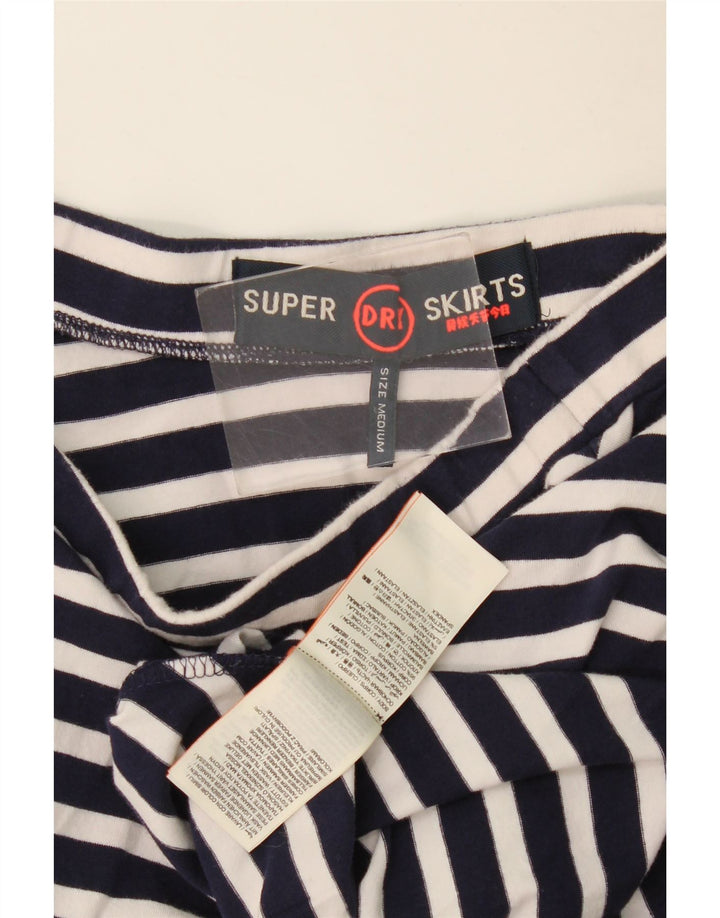 Fusta A-Line pentru femei Superdry Medium W28 Bleumarin, bumbac cu dungi