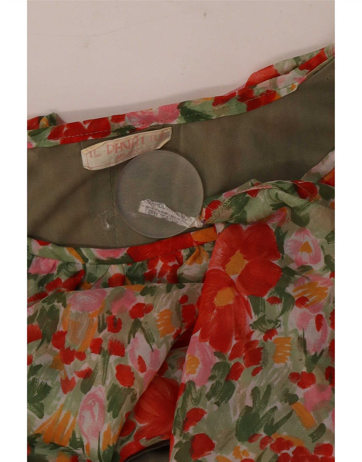 Rochie vintage pentru femei în linie A UK 12 Poliamidă florală multicoloră medie