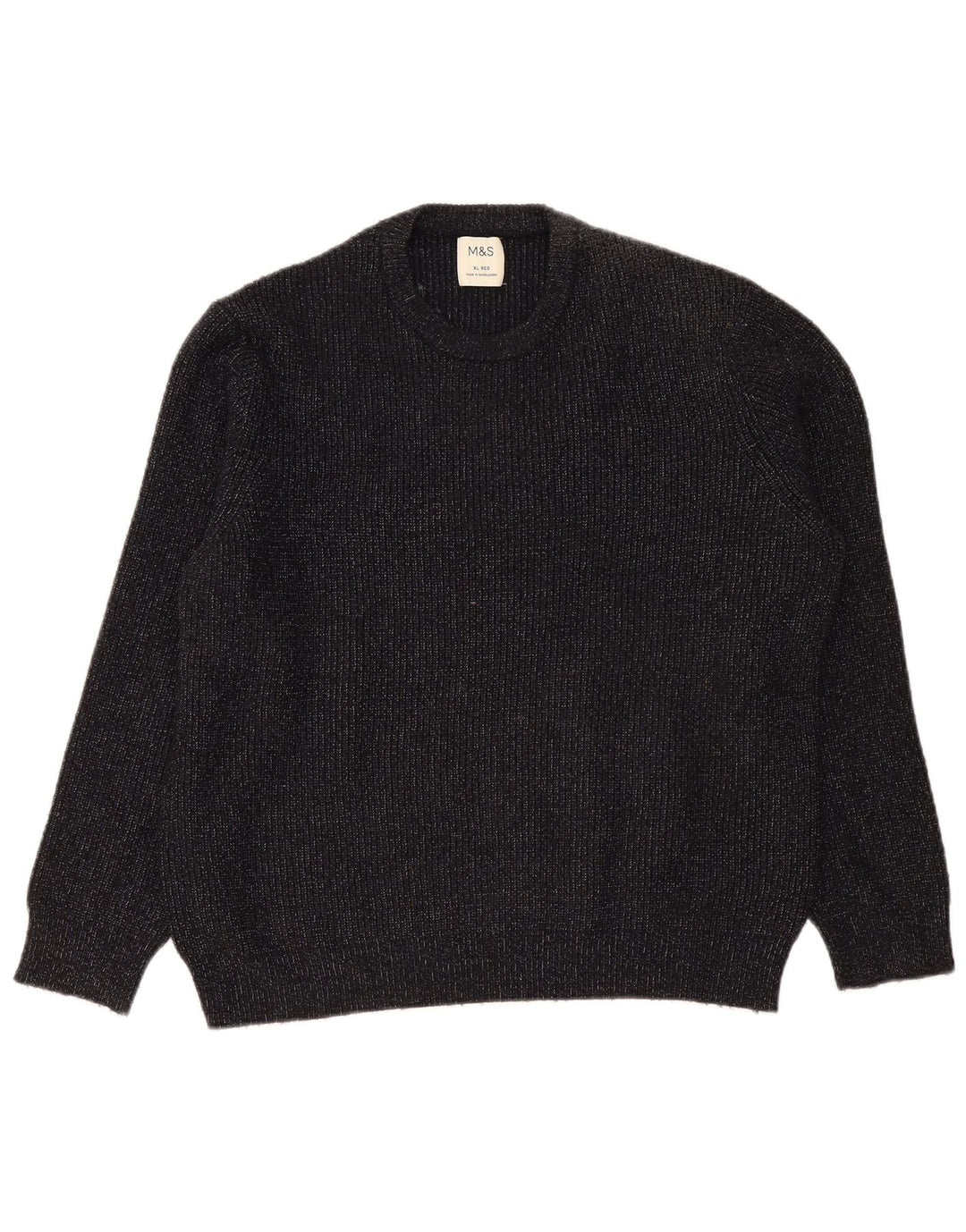 Pulover pentru bărbați Marks & Spencer, cu gât crew, XL, albastru marin pete