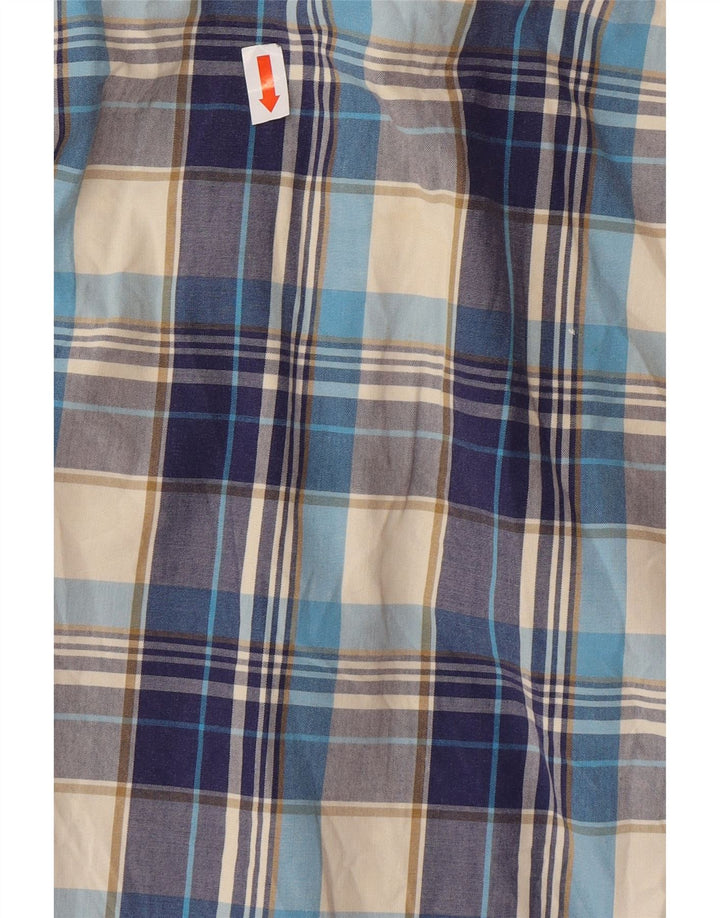 Cămașă cu mânecă scurtă pentru bărbați SUPERDRY XL, bumbac cu carouri albastre