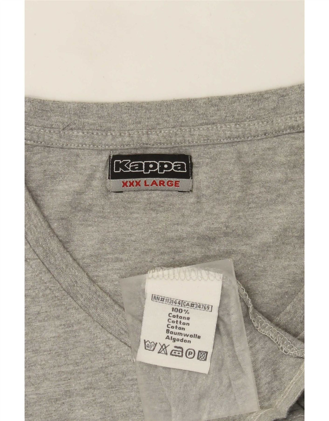 Tricou Bărbați Kappa Top 3XL Bumbac Gri