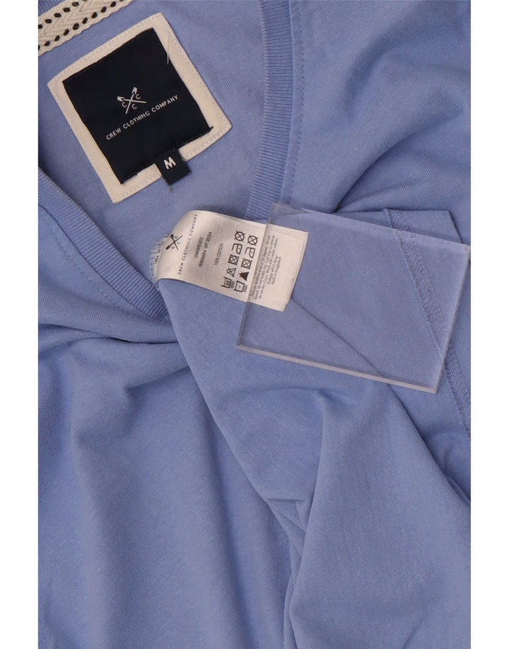 CREW CLOTHING Bărbați Tricou Top Medium Blue Bumbac