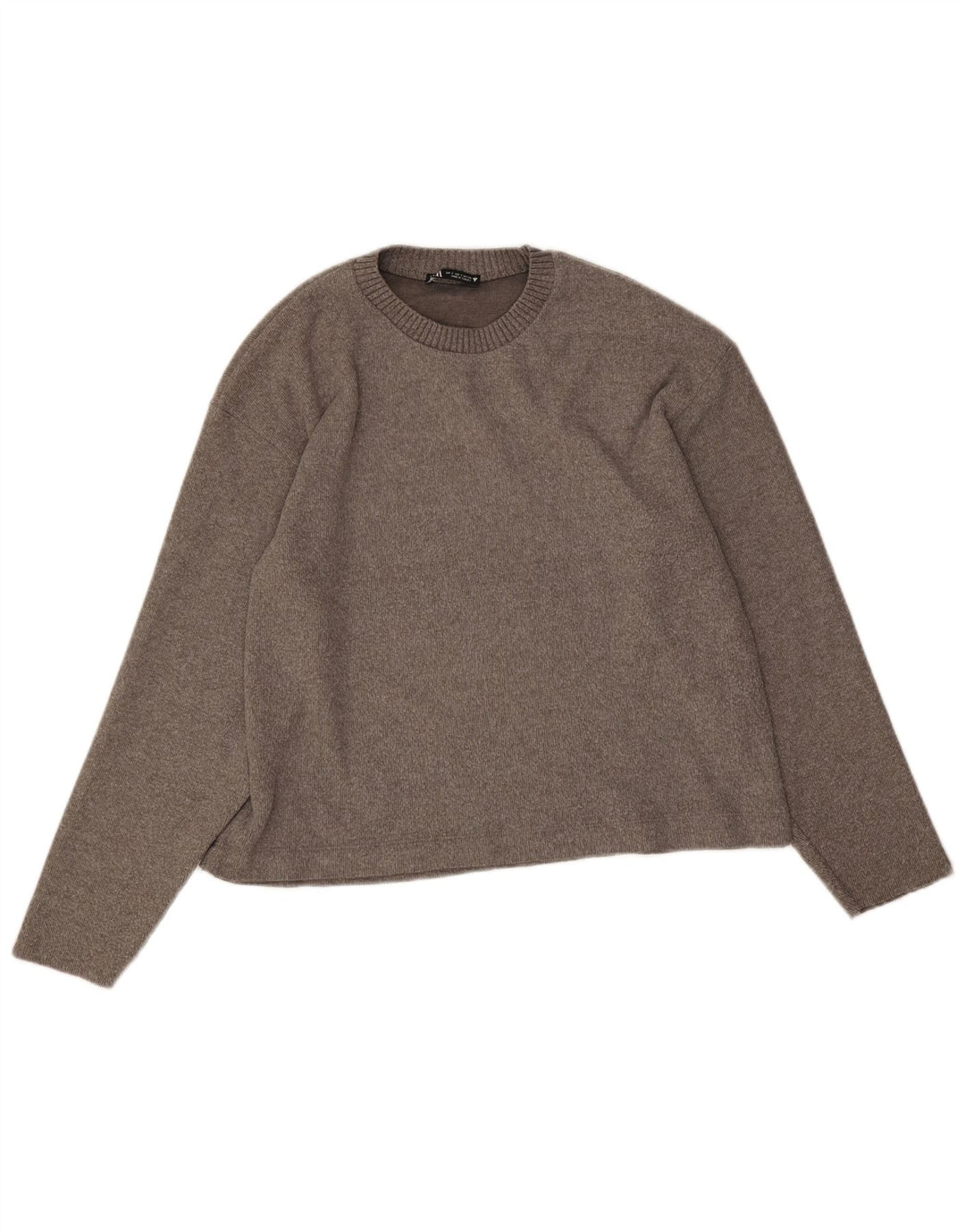 Pulover supradimensionat pentru femei Zara, cu gâtul turn, UK 10, poliester, gri mic