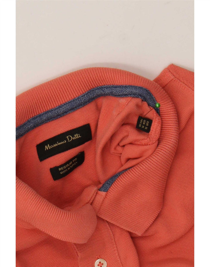 Cămașă polo Massimo Dutti pentru bărbați, cu formă regulată, XL portocaliu