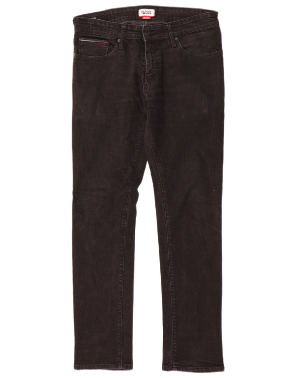 Blugi pentru bărbați TOMMY HILFIGER Scanton Slim W34 L32 bumbac negru