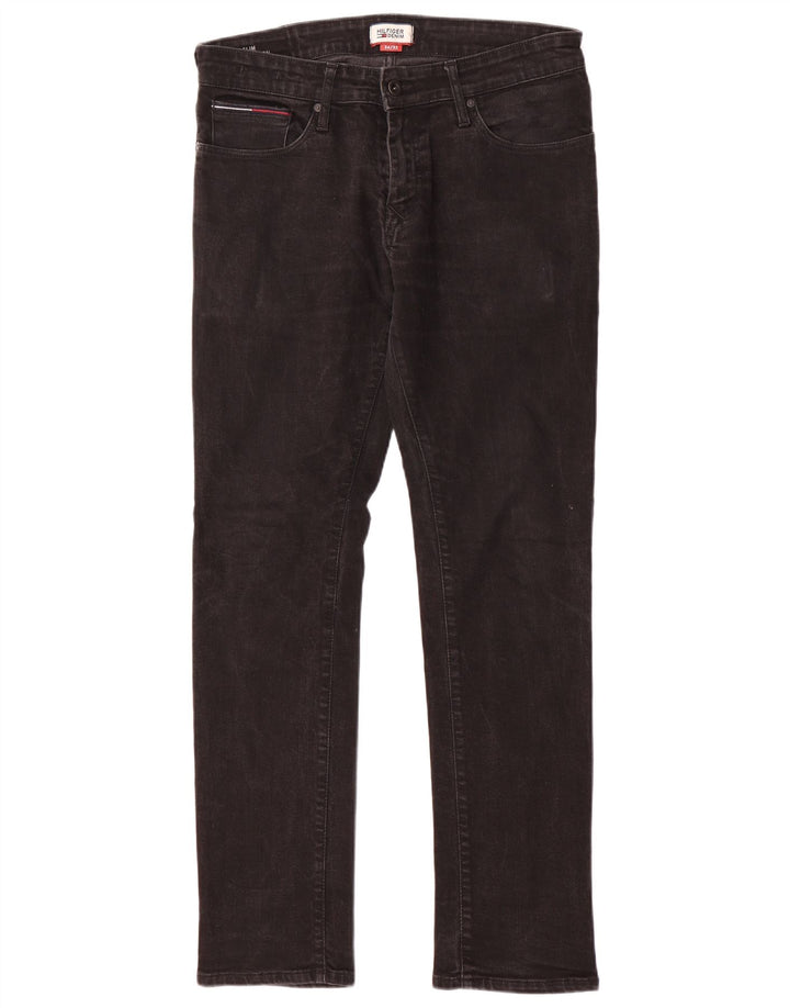 Blugi pentru bărbați TOMMY HILFIGER Scanton Slim W34 L32 bumbac negru