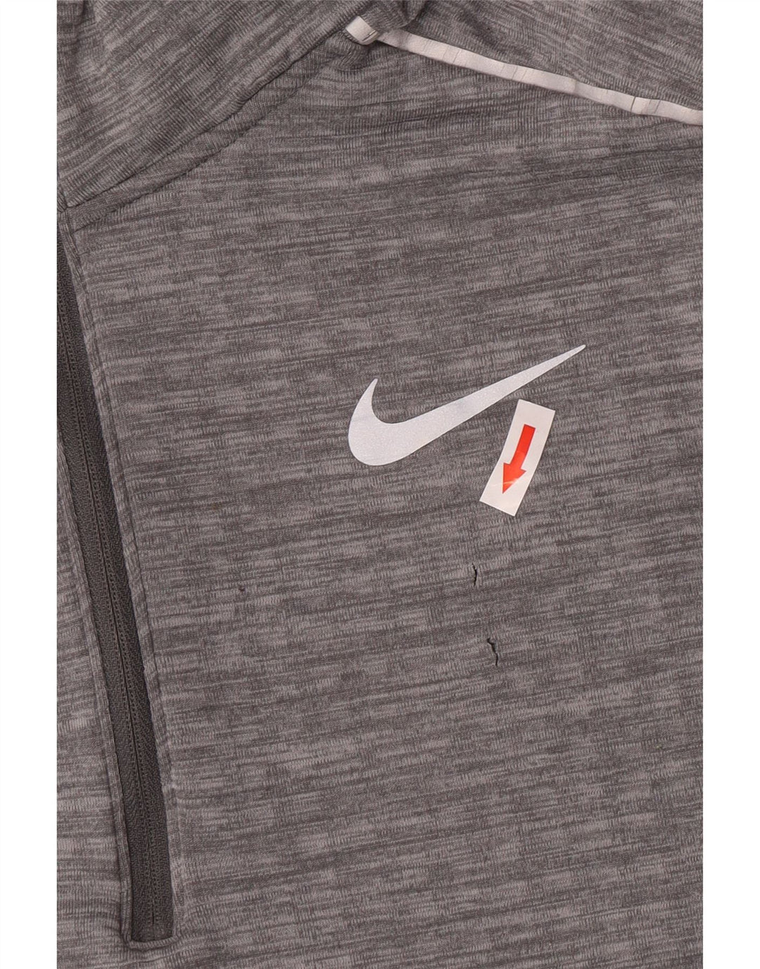 Top de trening Nike pentru bărbați, cu fermoar și gât, poliester mare, gri