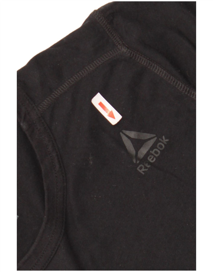 Tricou Reebok pentru bărbați Top mic, negru, bumbac