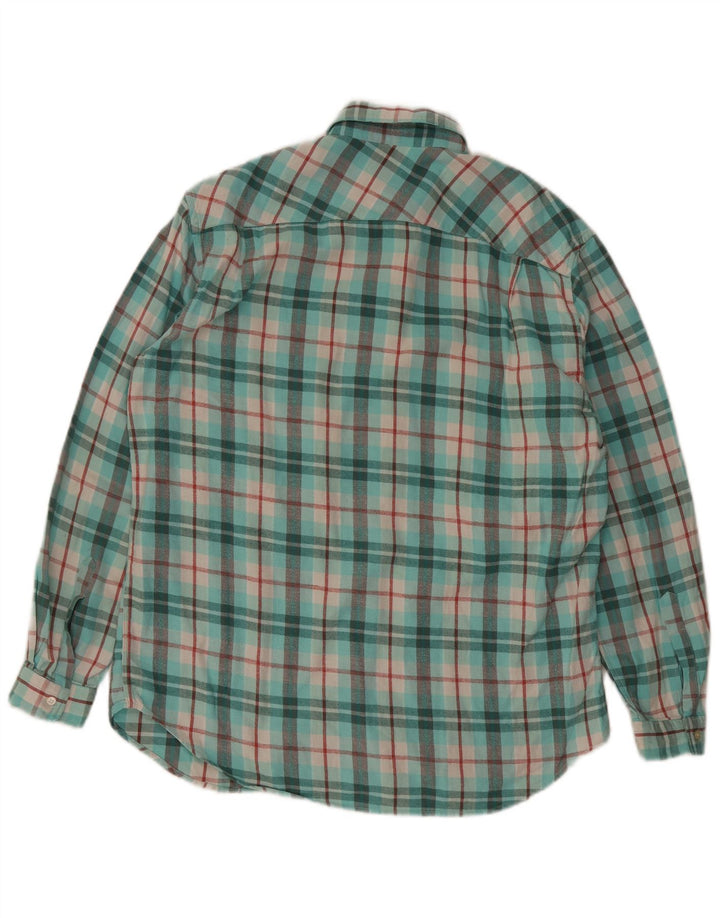 Cămașă de flanel pentru bărbați Think Pink Mărimea 39 15 1/2 Medium Turcoaz Check