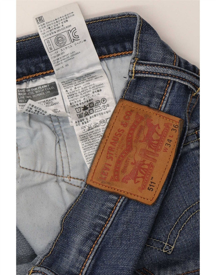 Blugi Levi's 511 Slim pentru bărbați W34 L32 Bumbac albastru