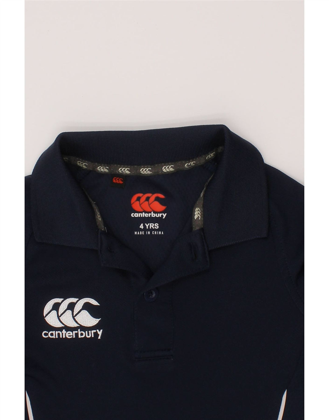 Tricou polo cu grafică Canterbury pentru băieți 3-4 ani poliester bleumarin