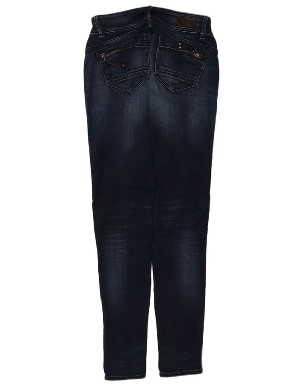 Blugi skinny G-Star pentru femei Midge cu talie medie L28 L34 bumbac bleumarin