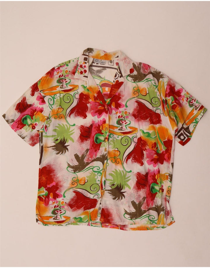 Cămașă cu mânecă scurtă ACCORDO pentru femei UK 14 Medium Multicolor Floral