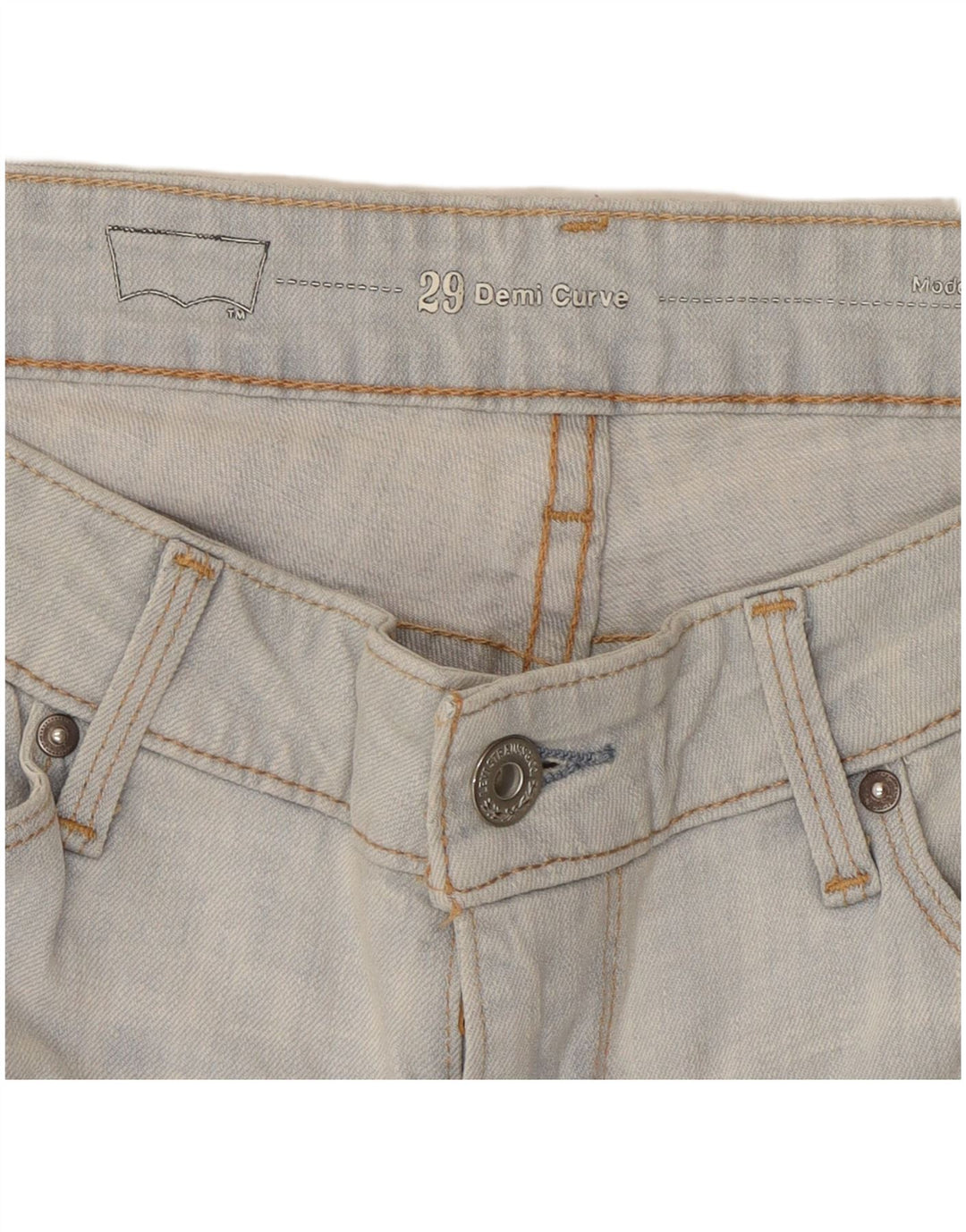 Blugi skinny de damă LEVI'S Demi Curve distressed W29 L29 Albastru
