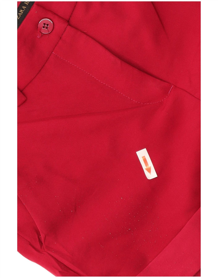 Pantaloni scurti chino pentru femei Zara mici W26 poliester roșu