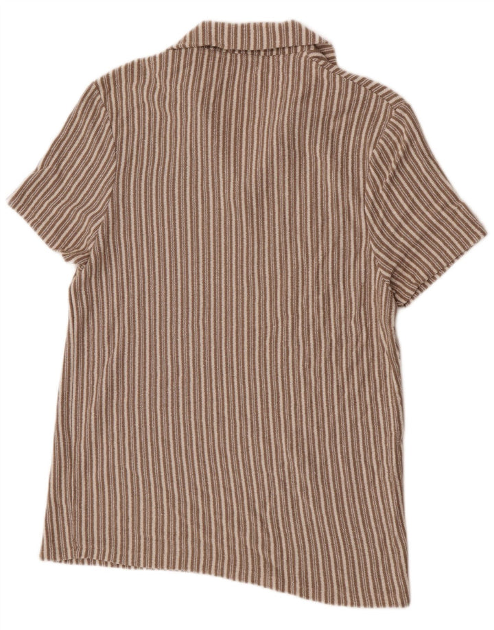 Cămașă polo pentru bărbați Zara, mare, bej, cu dungi