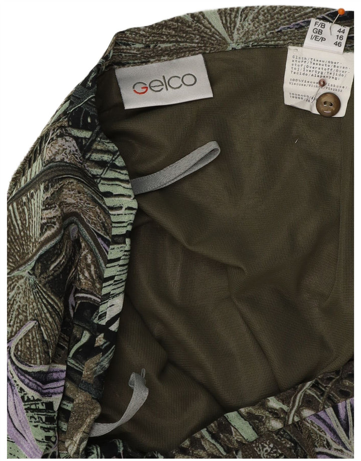 GELCO Fustă trompetă cu talie înaltă pentru femei UK 16 Large W32 Green Floral