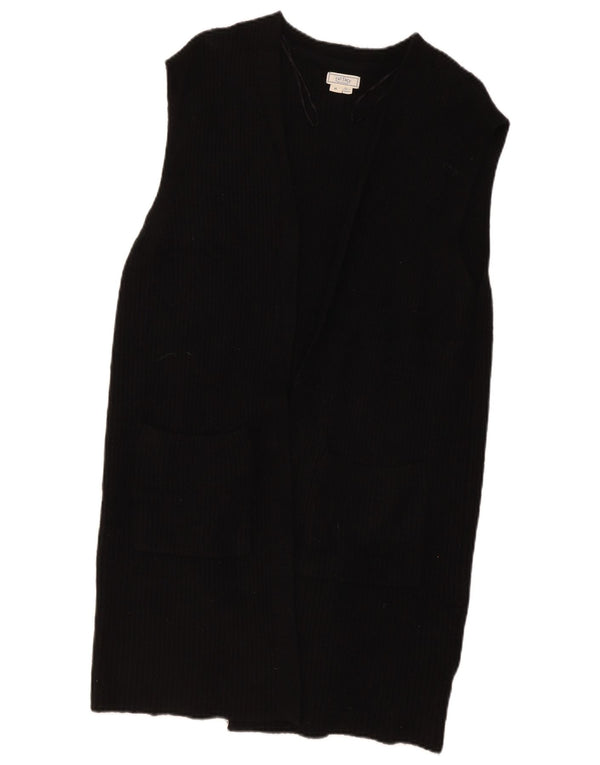 Pulover cardigan deschis pentru femei Fat Face UK 14 Lână neagră medie