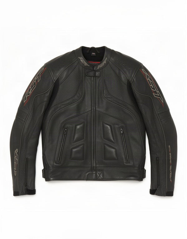 Jachetă din piele RST Graphic Moto Racer pentru bărbați UK 42 Medium Black