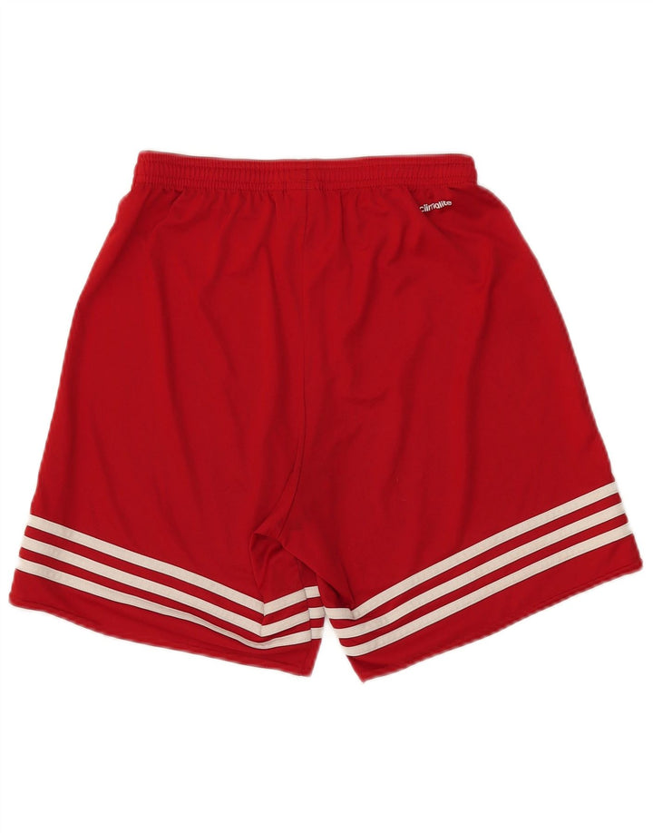 Pantaloni scurți sport pentru bărbați Adidas Climalite, poliester roșu mic