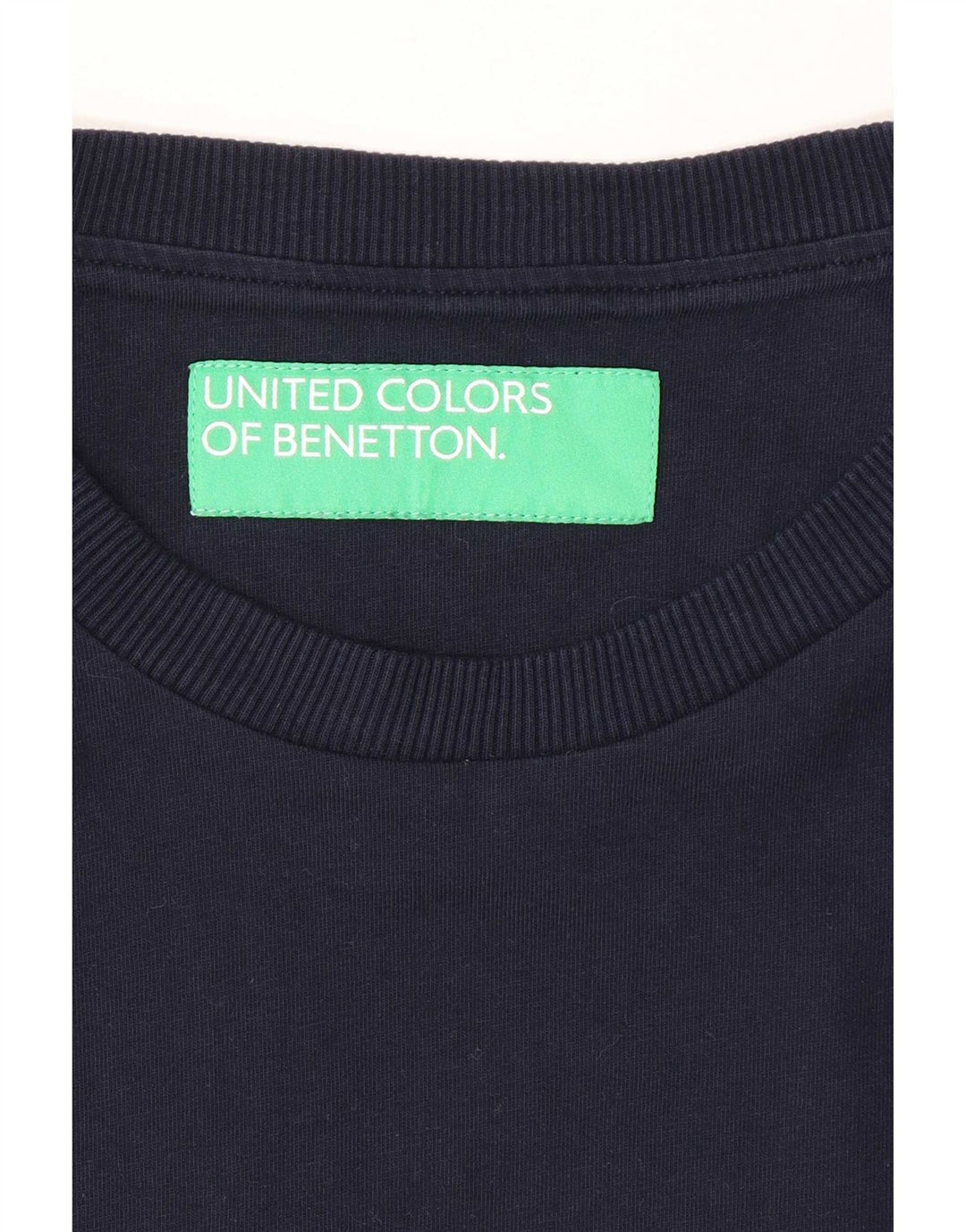 Tricou obișnuit pentru femei Benetton Top UK 12 Medium Bleumarin Bumbac
