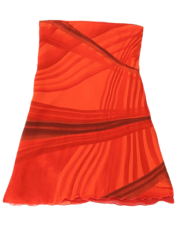 Fustă în formă de A pentru femei Dream UK 8 Small W27 Viscoză cu dungi roșii