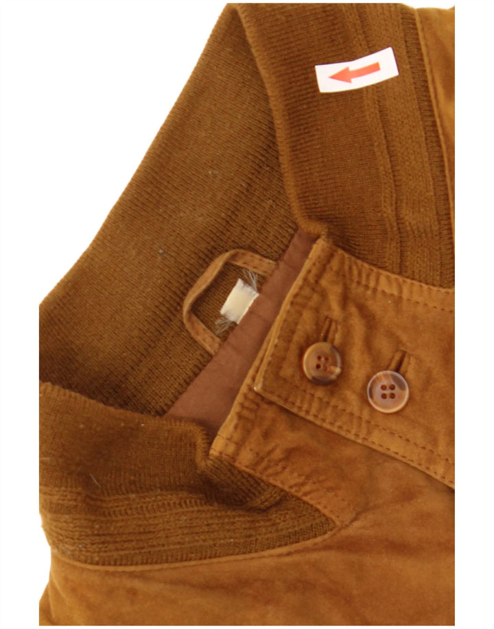 Bomber vintage pentru bărbați din piele intoarsa UK 42 XL din piele maro
