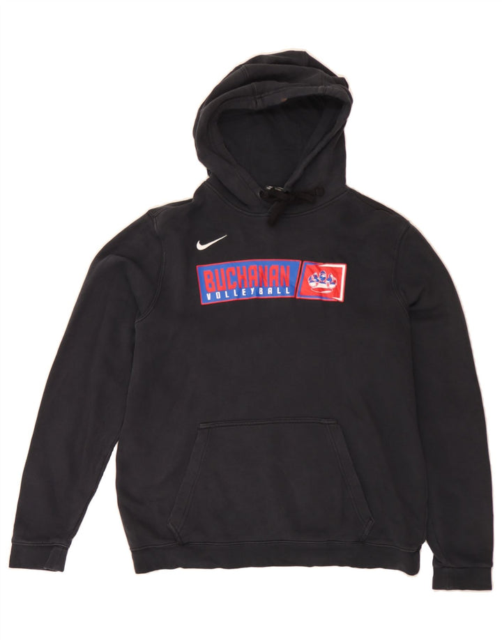 NIKE Mens Graphic Hoodie Jumper Medium Black Cotton Vintage Nike and Second-Hand Nike from Messina Hembry 