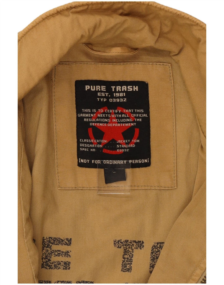 Jachetă militară pentru bărbați Pure Trash UK 40, mare, bej, bumbac