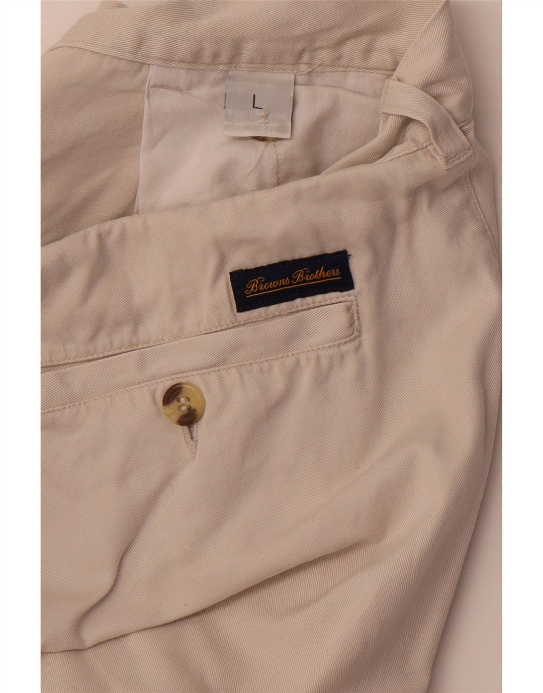 VINTAGE Mens Cargo Shorts Large W34  Beige Cotton