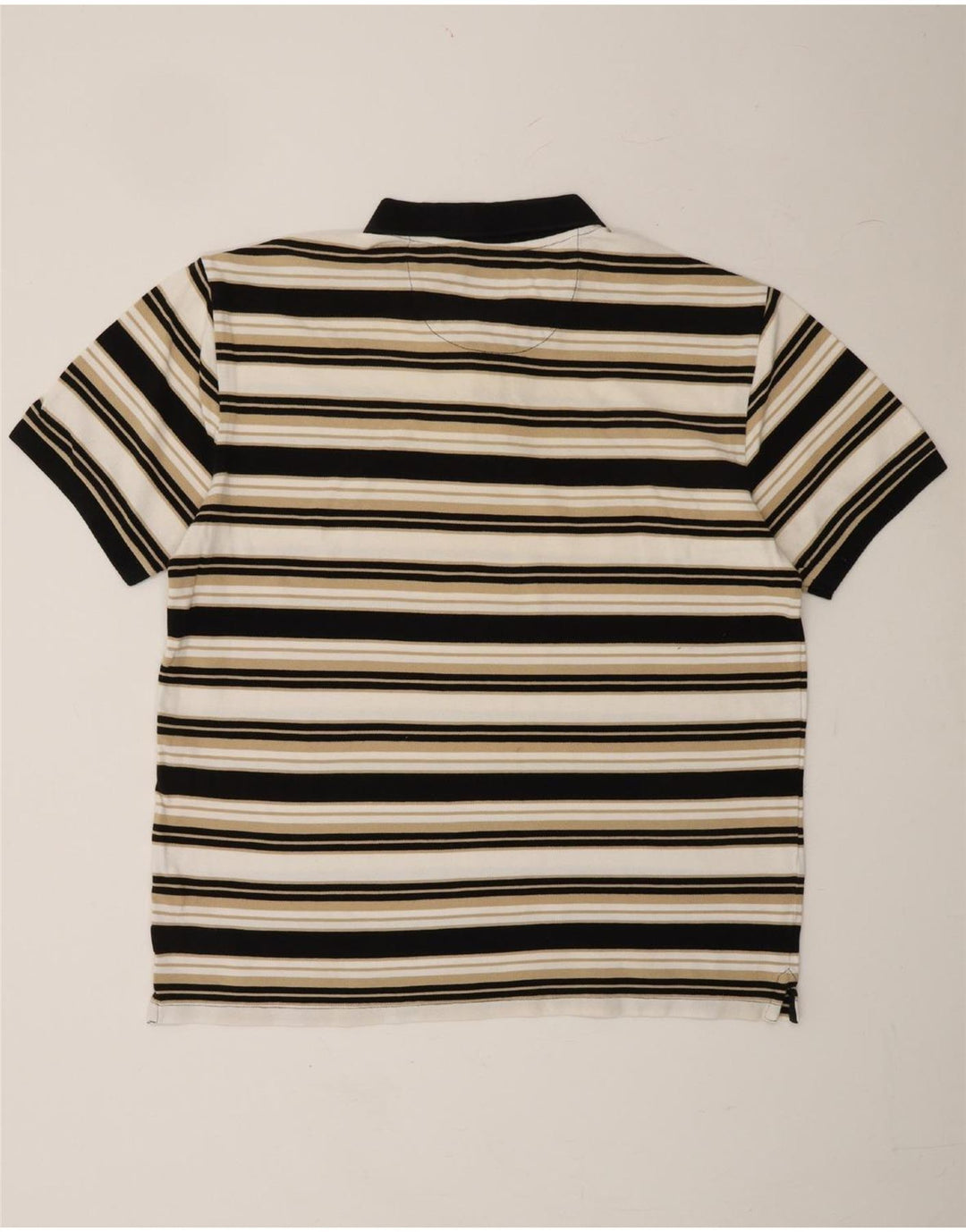 CHAPS Mens Polo Shirt Large Multicoloured Striped Cotton