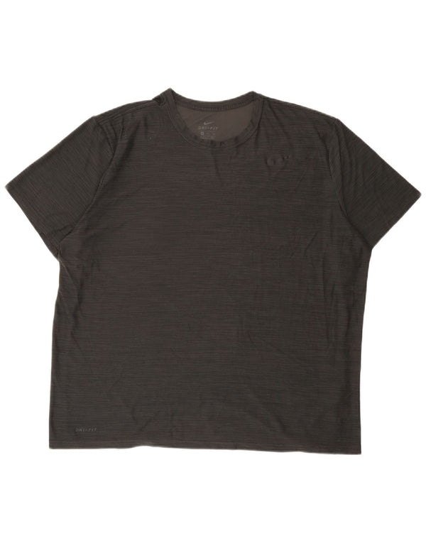 Tricou Nike pentru bărbați Dri Fit Top 2XL, gri poliester cu pături