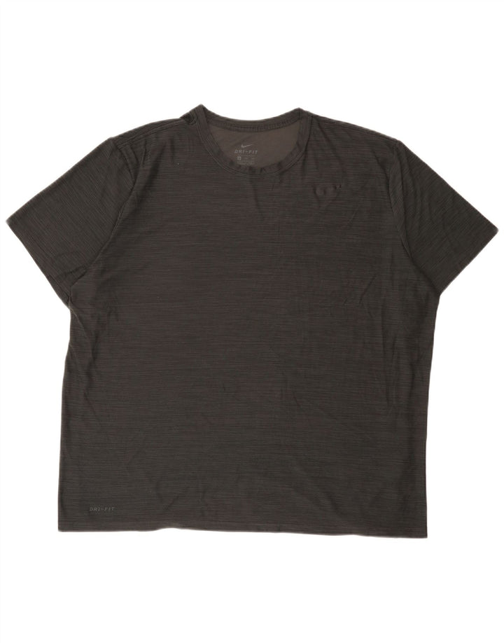 Tricou Nike pentru bărbați Dri Fit Top 2XL, gri poliester cu pături