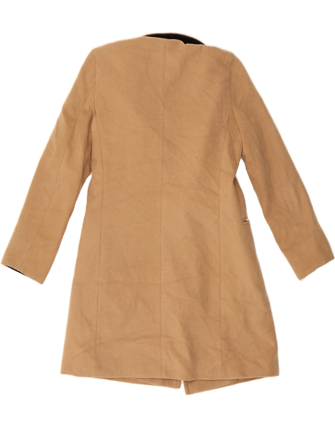 TOPSHOP Womens Double Breasted Coat UK 10 Small Beige Polyester Vintage Topshop and Second-Hand Topshop from Messina Hembry 