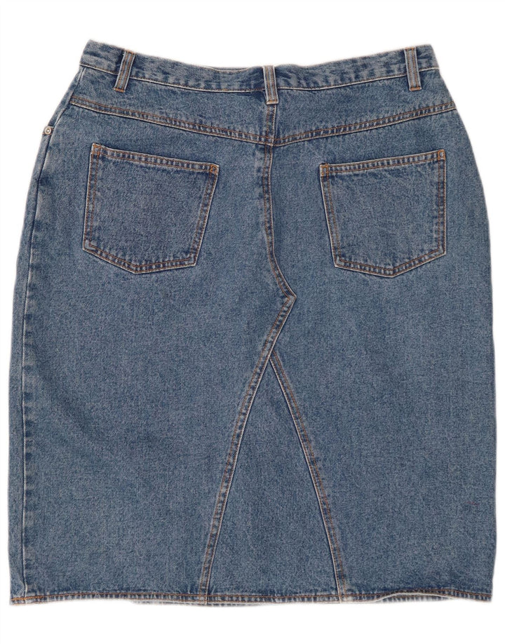 Fusta de blugi cu talie înaltă pentru femei VINTAGE UK 18 XL W32 Albastru