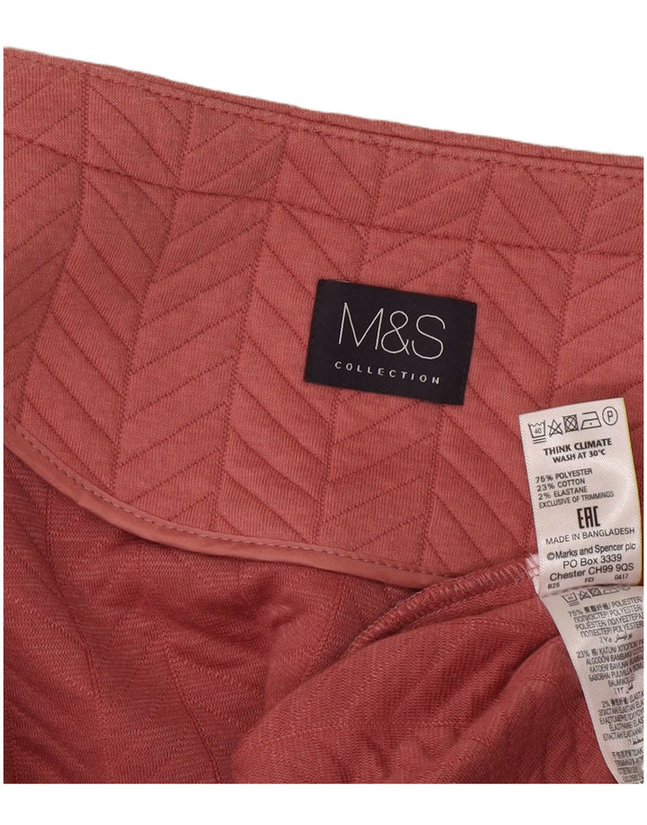 Jachetă pentru femei Marks & Spencer cu fermoar complet UK 20 2XL roz poliester