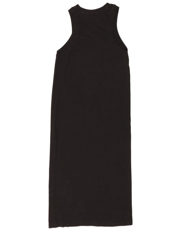 Rochie Maxi fără mâneci pentru femei Zara UK 14, bumbac mediu negru