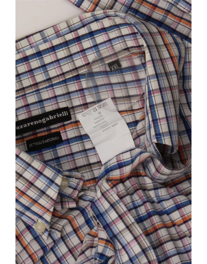 Cămașă pentru bărbați Nazareno Gabrielli 2XL, bumbac cu carouri multicolore