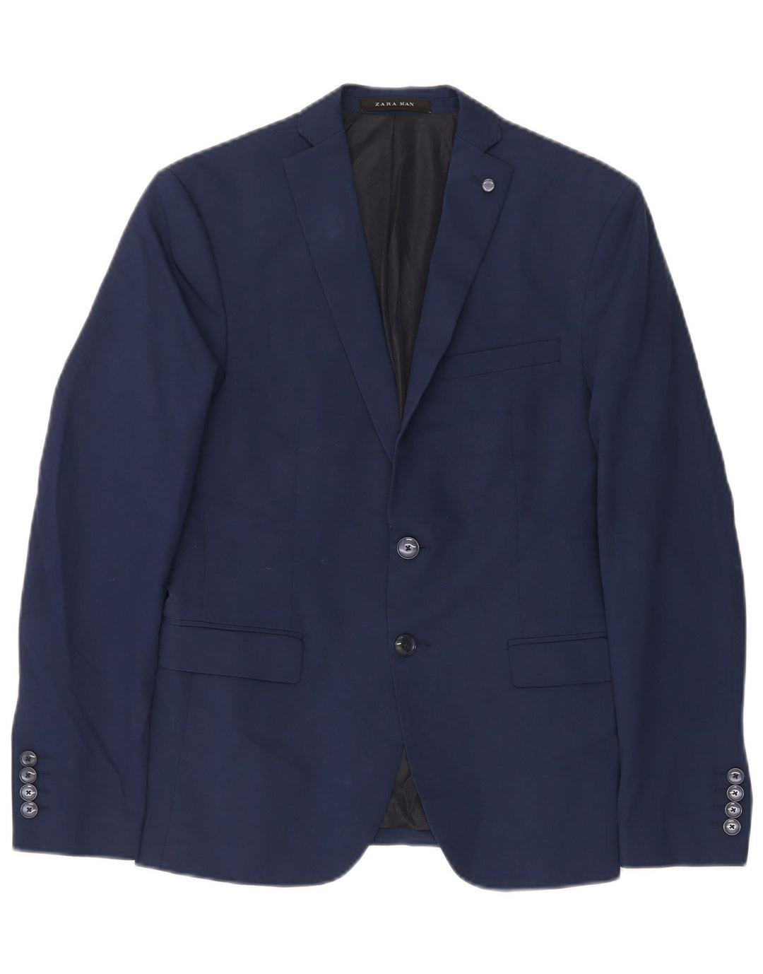 Blazer pentru bărbați Zara cu 2 nasturi EU 46 XL Viscoză bleumarin