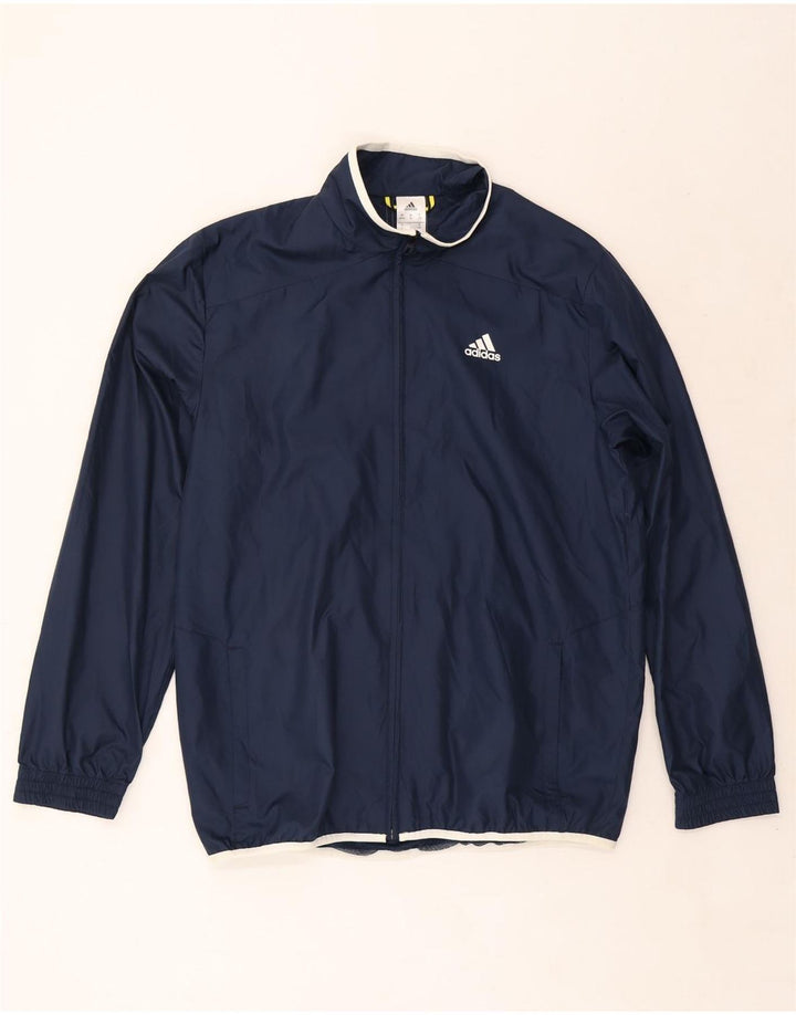 Jachetă de ploaie ADIDAS pentru bărbați Marea Britanie 40/42 Poliester bleumarin mediu